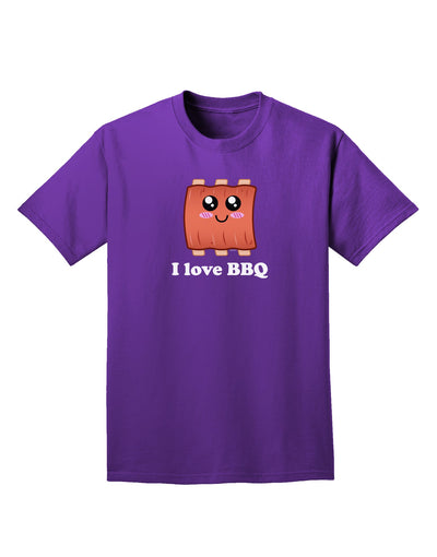 I love BBQ Ribs Adult Dark T-Shirt-Mens T-Shirt-TooLoud-Purple-Small-Davson Sales