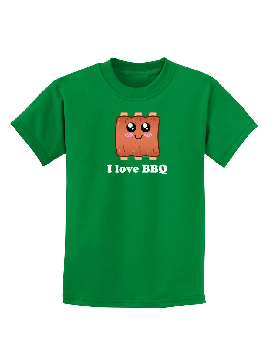 I love BBQ Ribs Childrens Dark T-Shirt-Childrens T-Shirt-TooLoud-Black-X-Small-Davson Sales