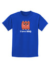 I love BBQ Ribs Childrens Dark T-Shirt-Childrens T-Shirt-TooLoud-Royal-Blue-X-Small-Davson Sales