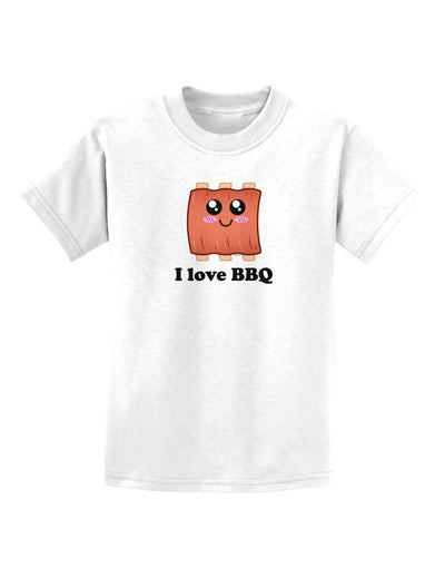 I love BBQ Ribs Childrens T-Shirt-Childrens T-Shirt-TooLoud-White-X-Small-Davson Sales