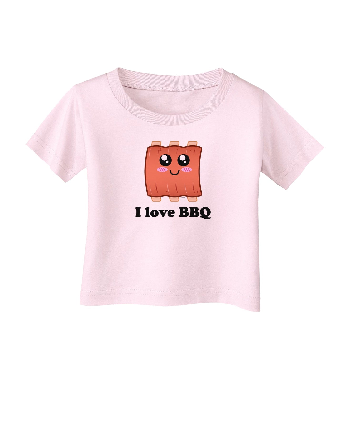 I love BBQ Ribs Infant T-Shirt-Infant T-Shirt-TooLoud-Light-Pink-06-Months-Davson Sales