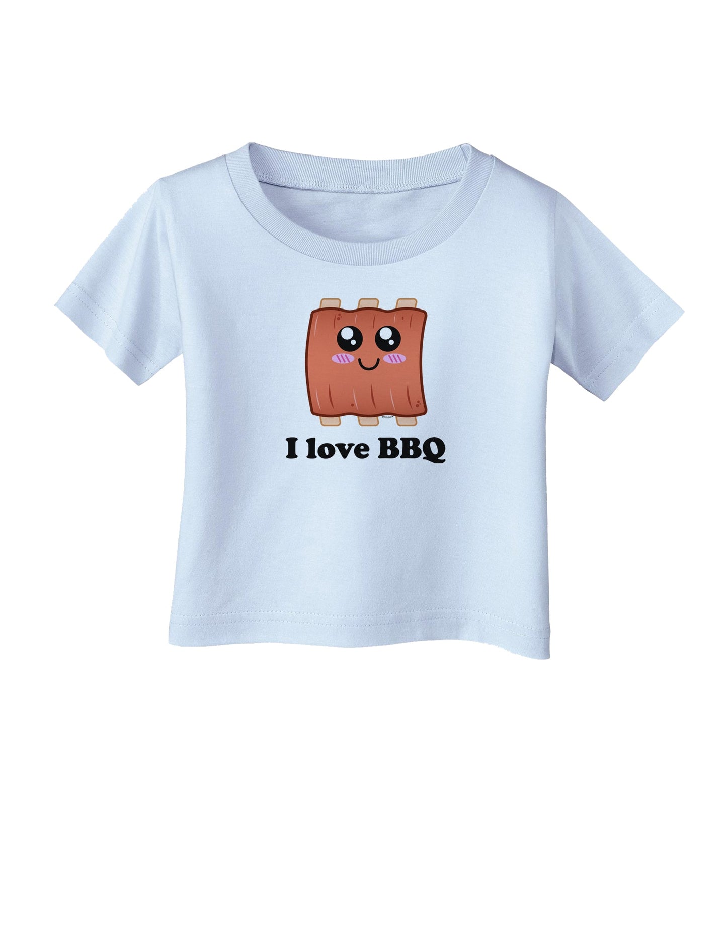 I love BBQ Ribs Infant T-Shirt-Infant T-Shirt-TooLoud-Light-Blue-06-Months-Davson Sales