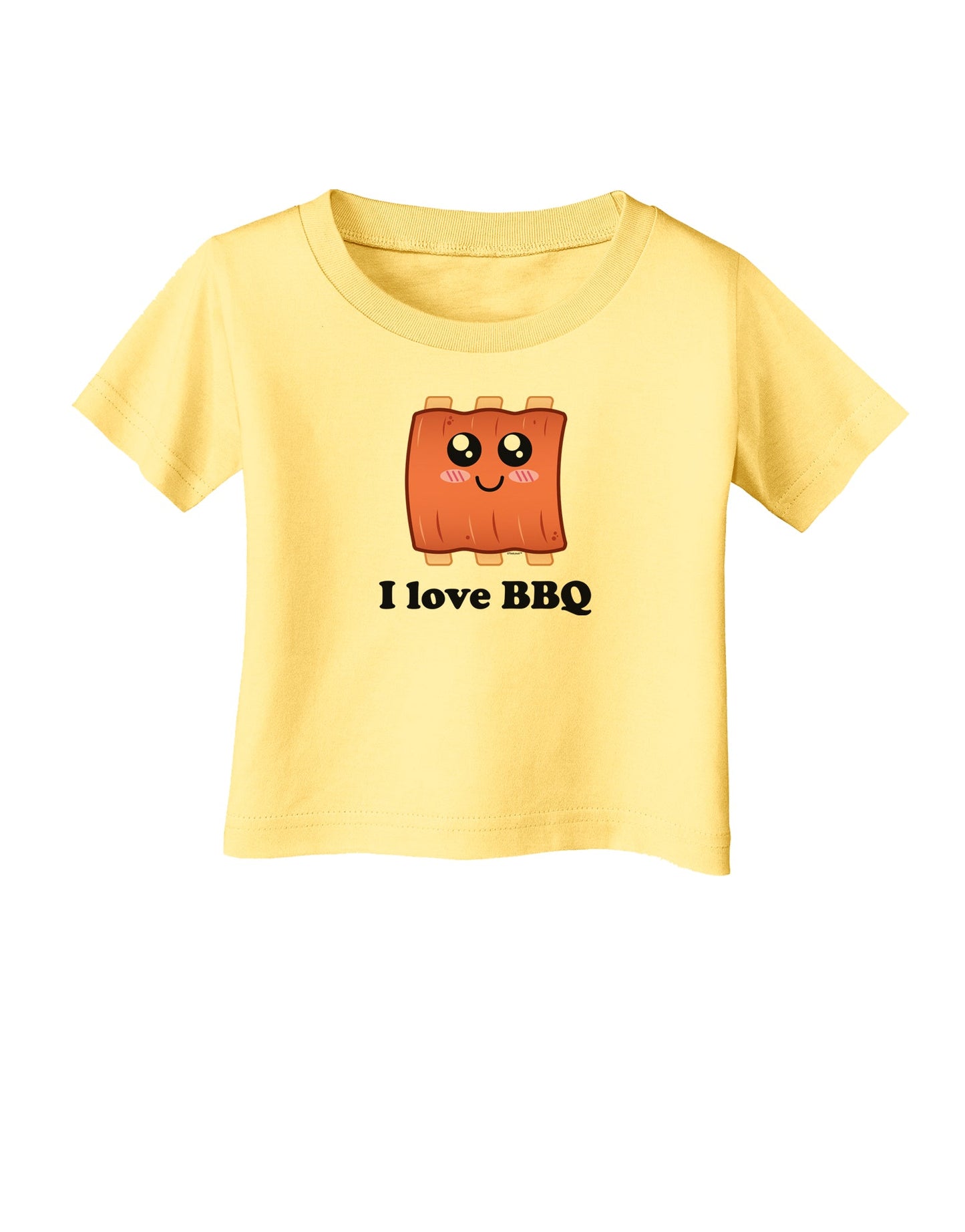 I love BBQ Ribs Infant T-Shirt-Infant T-Shirt-TooLoud-Daffodil-Yellow-06-Months-Davson Sales