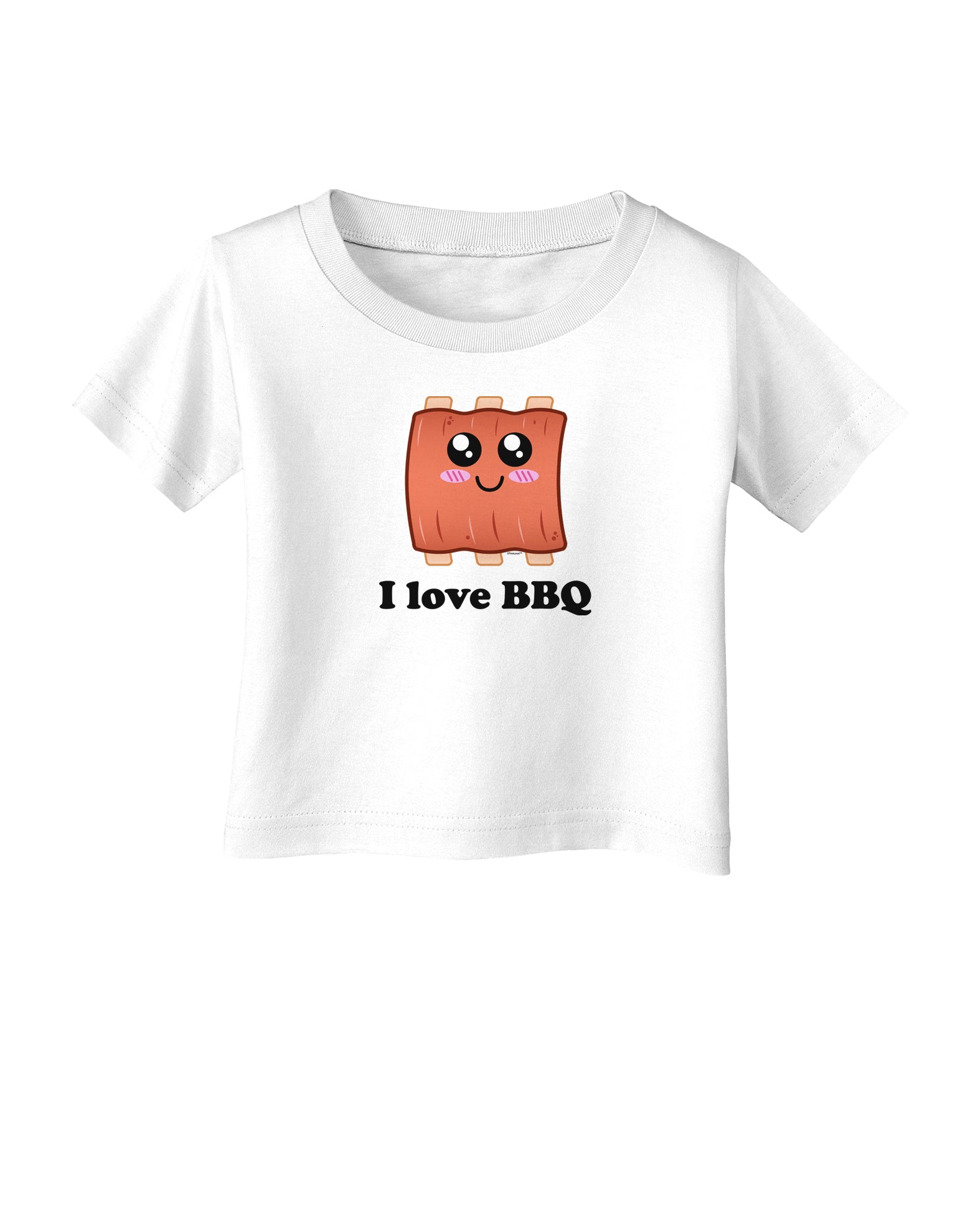 I love BBQ Ribs Infant T-Shirt-Infant T-Shirt-TooLoud-White-06-Months-Davson Sales