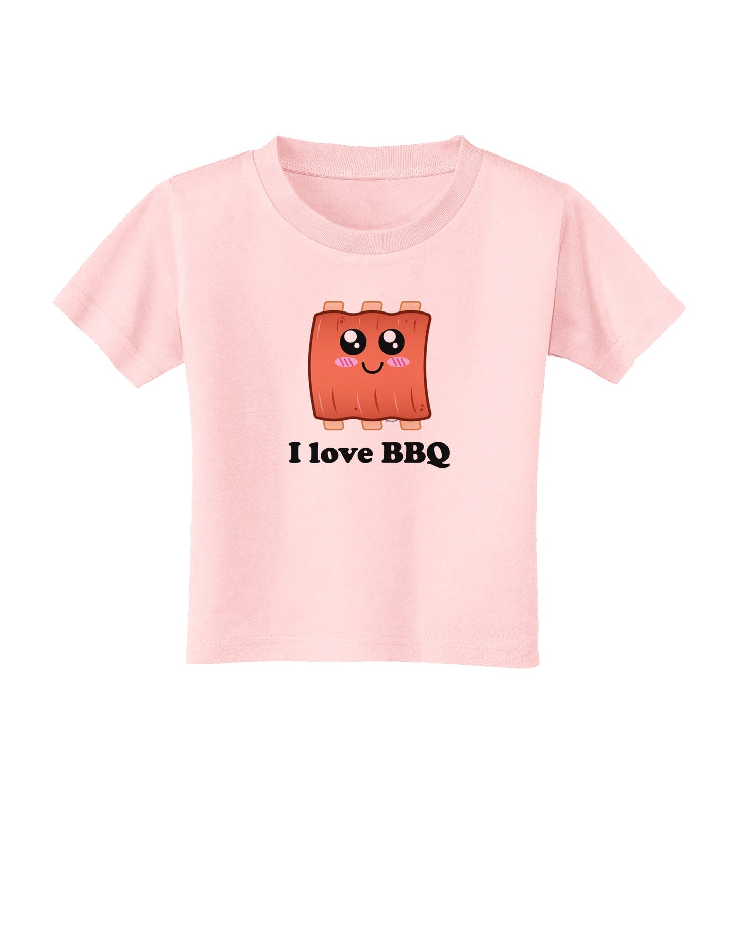 I love BBQ Ribs Toddler T-Shirt-Toddler T-Shirt-TooLoud-Light-Pink-2T-Davson Sales