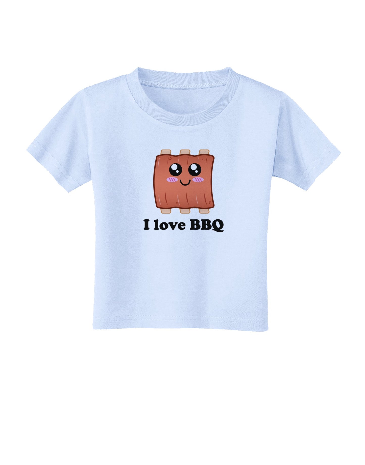 I love BBQ Ribs Toddler T-Shirt-Toddler T-Shirt-TooLoud-Light-Blue-2T-Davson Sales