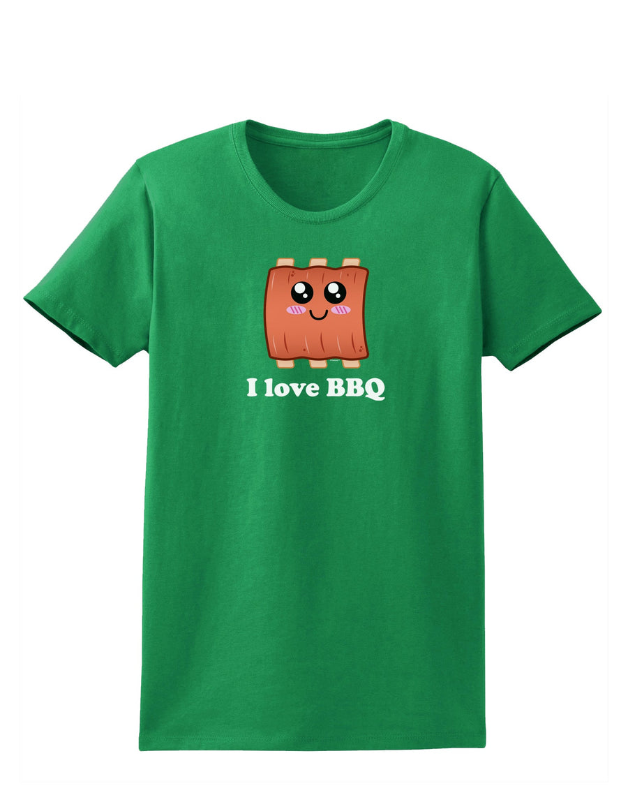 I love BBQ Ribs Womens Dark T-Shirt-TooLoud-Black-X-Small-Davson Sales