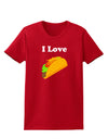 I love Tacos Womens Dark T-Shirt-TooLoud-Red-X-Small-Davson Sales