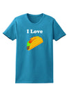 I love Tacos Womens Dark T-Shirt-TooLoud-Turquoise-X-Small-Davson Sales