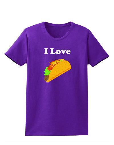 I love Tacos Womens Dark T-Shirt-TooLoud-Purple-X-Small-Davson Sales