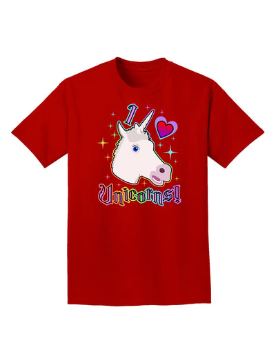 I love Unicorns Adult Dark T-Shirt-Mens T-Shirt-TooLoud-Red-Small-Davson Sales