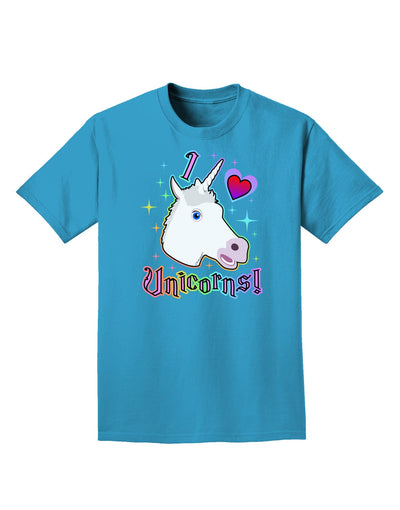 I love Unicorns Adult Dark T-Shirt-Mens T-Shirt-TooLoud-Turquoise-Small-Davson Sales