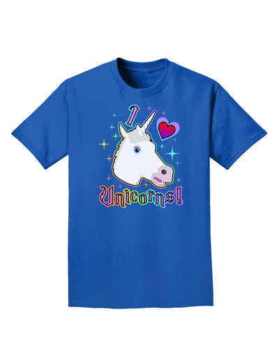 I love Unicorns Adult Dark T-Shirt-Mens T-Shirt-TooLoud-Royal-Blue-Small-Davson Sales