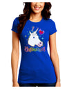 I love Unicorns Juniors Crew Dark T-Shirt-T-Shirts Juniors Tops-TooLoud-Royal-Blue-Juniors Fitted Small-Davson Sales