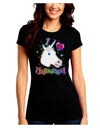 I love Unicorns Juniors Crew Dark T-Shirt-T-Shirts Juniors Tops-TooLoud-Black-Juniors Fitted Small-Davson Sales