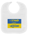 I stand with Ukraine Flag Baby Bib