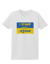 I stand with Ukraine Flag Womens T-Shirt White 4XL Tooloud