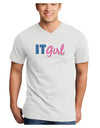 IT Girl Adult V-Neck T-shirt-Mens V-Neck T-Shirt-TooLoud-White-Small-Davson Sales