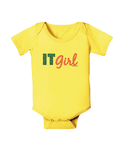 IT Girl Baby Romper Bodysuit-Baby Romper-TooLoud-Yellow-06-Months-Davson Sales