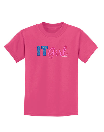 IT Girl Childrens Dark T-Shirt-Childrens T-Shirt-TooLoud-Sangria-X-Small-Davson Sales