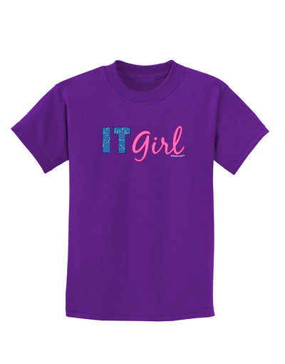 IT Girl Childrens Dark T-Shirt-Childrens T-Shirt-TooLoud-Purple-X-Small-Davson Sales