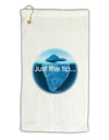 Iceberg Just the Tip Micro Terry Gromet Golf Towel 11&#x22;x19-Golf Towel-TooLoud-White-Davson Sales