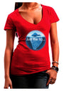 Iceberg Just the Tip Womens V-Neck Dark T-Shirt-Womens V-Neck T-Shirts-TooLoud-Red-Juniors Fitted Small-Davson Sales