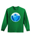 Iceberg Watercolor Adult Long Sleeve Dark T-Shirt-TooLoud-Kelly-Green-Small-Davson Sales