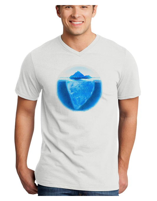 Iceberg Watercolor Adult V-Neck T-shirt-Mens V-Neck T-Shirt-TooLoud-White-Small-Davson Sales