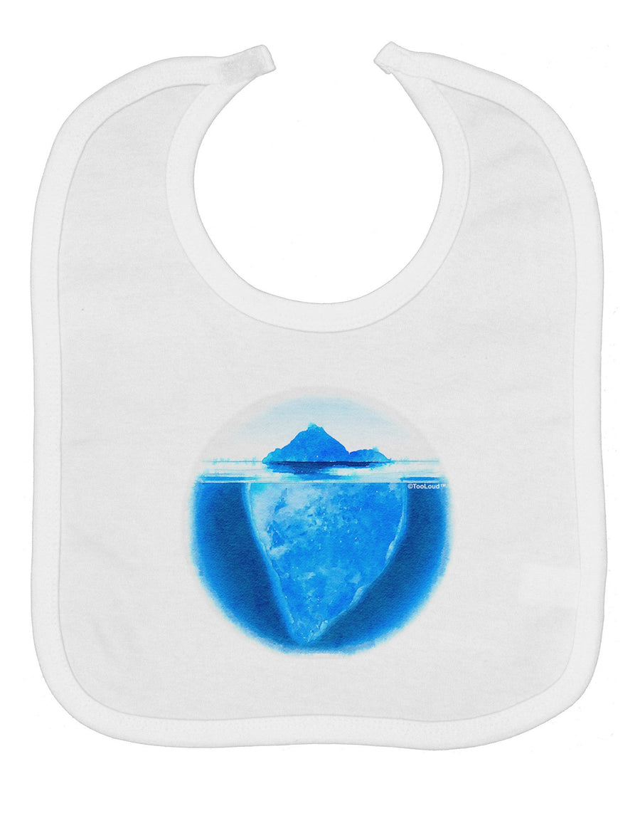 Iceberg Watercolor Baby Bib