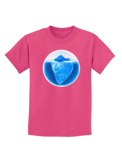 Iceberg Watercolor Childrens Dark T-Shirt-Childrens T-Shirt-TooLoud-Sangria-X-Small-Davson Sales