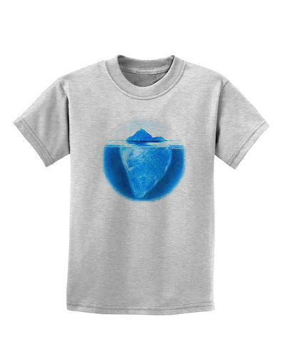 Iceberg Watercolor Childrens T-Shirt-Childrens T-Shirt-TooLoud-AshGray-X-Small-Davson Sales