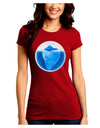 Iceberg Watercolor Juniors Petite Crew Dark T-Shirt-T-Shirts Juniors Tops-TooLoud-Red-Juniors Fitted Small-Davson Sales