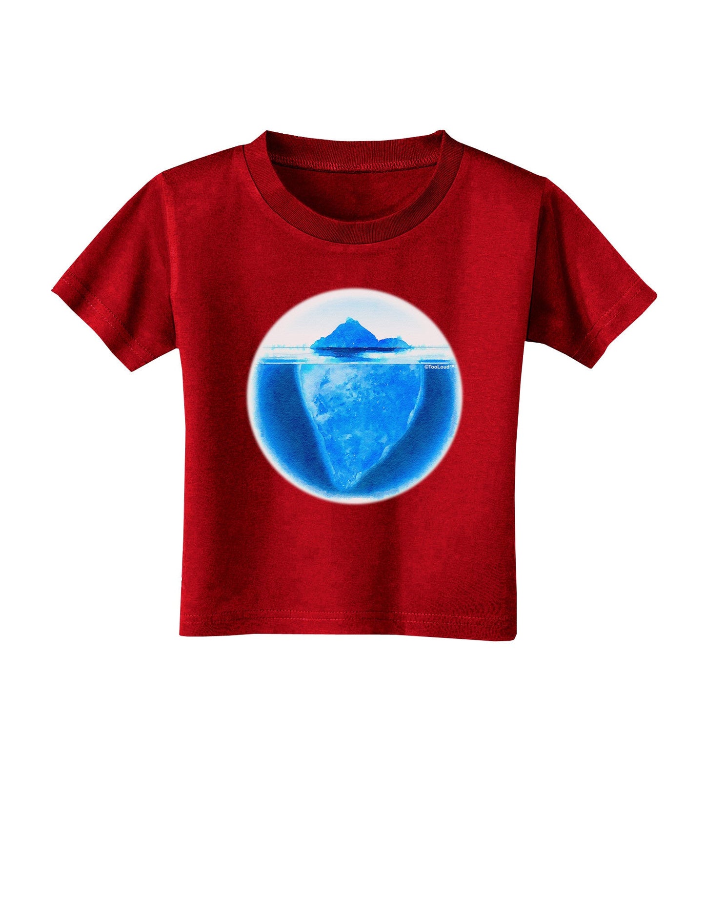 Iceberg Watercolor Toddler T-Shirt Dark-Toddler T-Shirt-TooLoud-Red-2T-Davson Sales