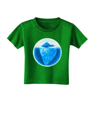 Iceberg Watercolor Toddler T-Shirt Dark-Toddler T-Shirt-TooLoud-Clover-Green-2T-Davson Sales