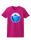 Iceberg Watercolor Womens Dark T-Shirt-TooLoud-Hot-Pink-Small-Davson Sales