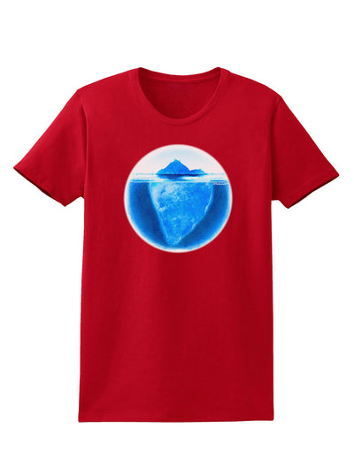 Iceberg Watercolor Womens Dark T-Shirt-TooLoud-Red-X-Small-Davson Sales