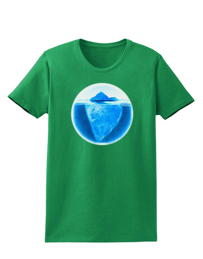 Iceberg Watercolor Womens Dark T-Shirt-TooLoud-Kelly-Green-X-Small-Davson Sales