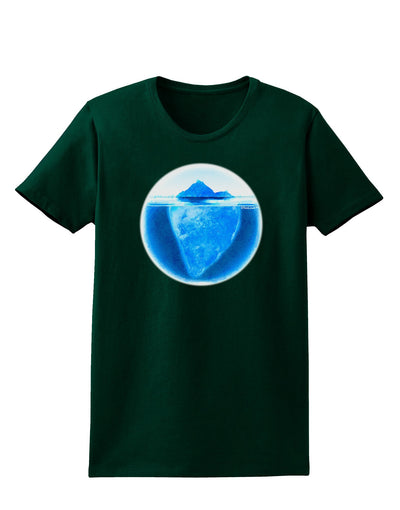 Iceberg Watercolor Womens Dark T-Shirt-TooLoud-Forest-Green-Small-Davson Sales