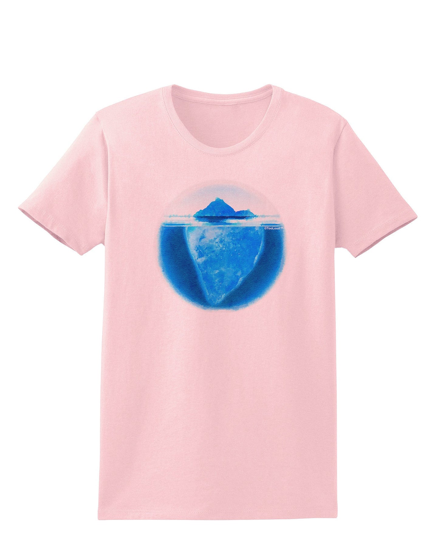 Iceberg Watercolor Womens T-Shirt-Womens T-Shirt-TooLoud-PalePink-X-Small-Davson Sales