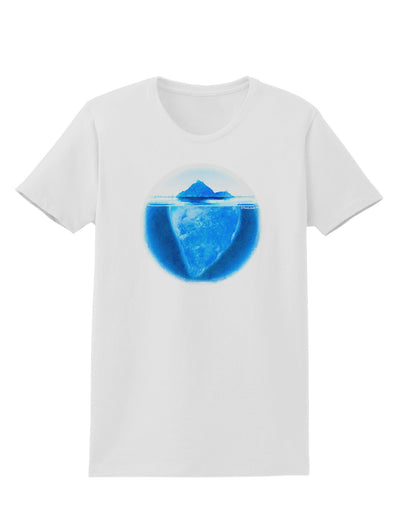 Iceberg Watercolor Womens T-Shirt-Womens T-Shirt-TooLoud-White-X-Small-Davson Sales