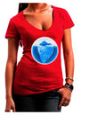 Iceberg Watercolor Womens V-Neck Dark T-Shirt-Womens V-Neck T-Shirts-TooLoud-Red-Juniors Fitted Small-Davson Sales