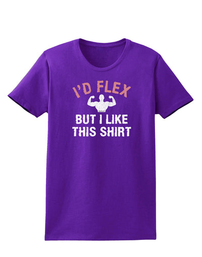 I'd Flex But I Like This Shirt Womens Dark T-Shirt-TooLoud-Purple-X-Small-Davson Sales