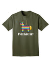 I'd Hit it - Funny Pinata Design Adult Dark T-Shirt-Mens T-Shirt-TooLoud-Military-Green-Small-Davson Sales