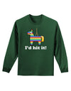 I'd Hit it - Funny Pinata Design Adult Long Sleeve Dark T-Shirt-TooLoud-Dark-Green-Small-Davson Sales