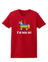 I'd Hit it - Funny Pinata Design Womens Dark T-Shirt-TooLoud-Red-X-Small-Davson Sales