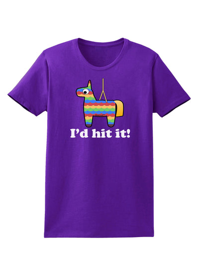 I'd Hit it - Funny Pinata Design Womens Dark T-Shirt-TooLoud-Purple-X-Small-Davson Sales
