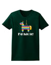 I'd Hit it - Funny Pinata Design Womens Dark T-Shirt-TooLoud-Forest-Green-Small-Davson Sales