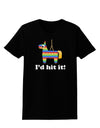 I'd Hit it - Funny Pinata Design Womens Dark T-Shirt-TooLoud-Black-X-Small-Davson Sales