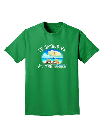 I'd Rather Be At The Beach Adult Dark T-Shirt-Mens T-Shirt-TooLoud-Kelly-Green-Small-Davson Sales